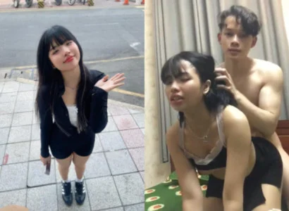 em ghệ xinh đẹp chén và hết mình